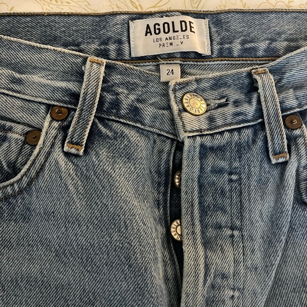 Agolde Riley High Rise Crop Jeans - Size 24